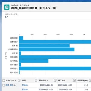 安全管理レポートの出力画面